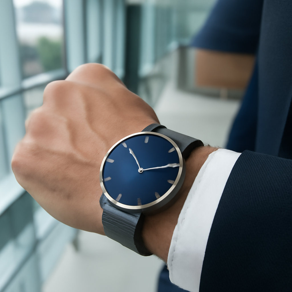 Relógio tommy azul-marinho: o detalhe executivo que tira o look do óbvio sem perder sobriedade